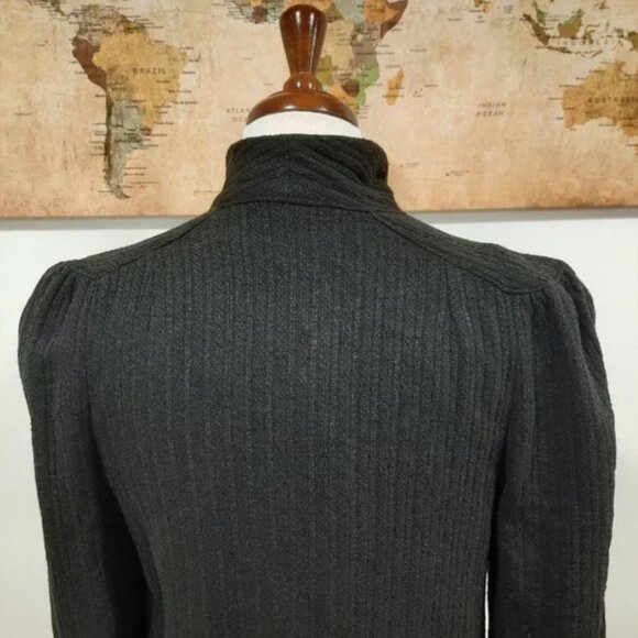 Vtg 60s long textured knit wool coat - Picture 6 of 14